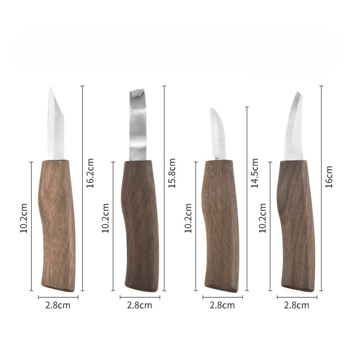 Couteau à Sculpter Le Bois Courbé - Outil De Gravure Professionnel En Acier Forgé, Tailles 5 Mm à 25 Mm (Choisissez 25 Mm)