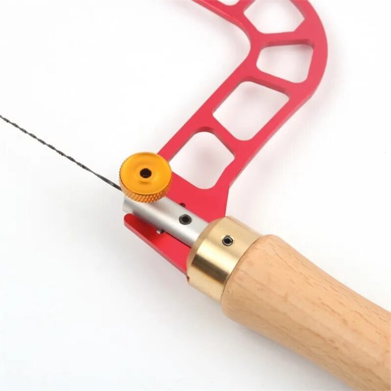 Scie à frette en forme d'arc, travail de calcul, cadre de scie à copier avec une lame de scie à fil, manche en bois, outil à main portable pour les travailleurs du calcul, 3 po, 4 po 3