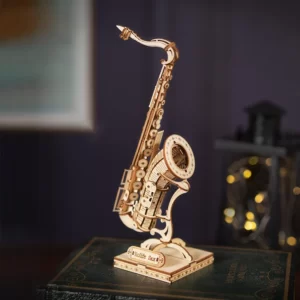 Robotime Rolife 3D Puzzle en bois jeux kit de tambour Saxophone accordéon modèle de violoncelle jouets pour enfants cadeaux d'anniversaire 3