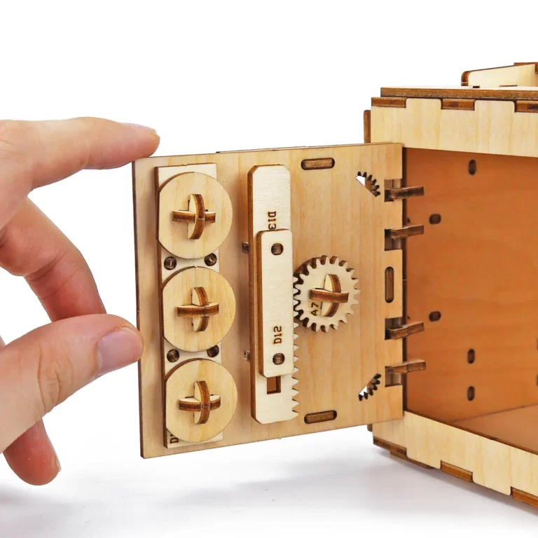 Boîte à bijoux en bois avec puzzle mécanique 3D, assemblage de blocs de construction, modèles surprises, anneau manquant, collier, mot de passe, cadeau 30